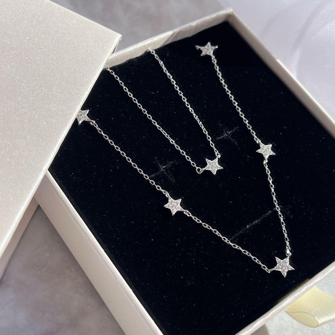 【セット販売】 星 ネックレス ブレスレット シルバー925 シルバー