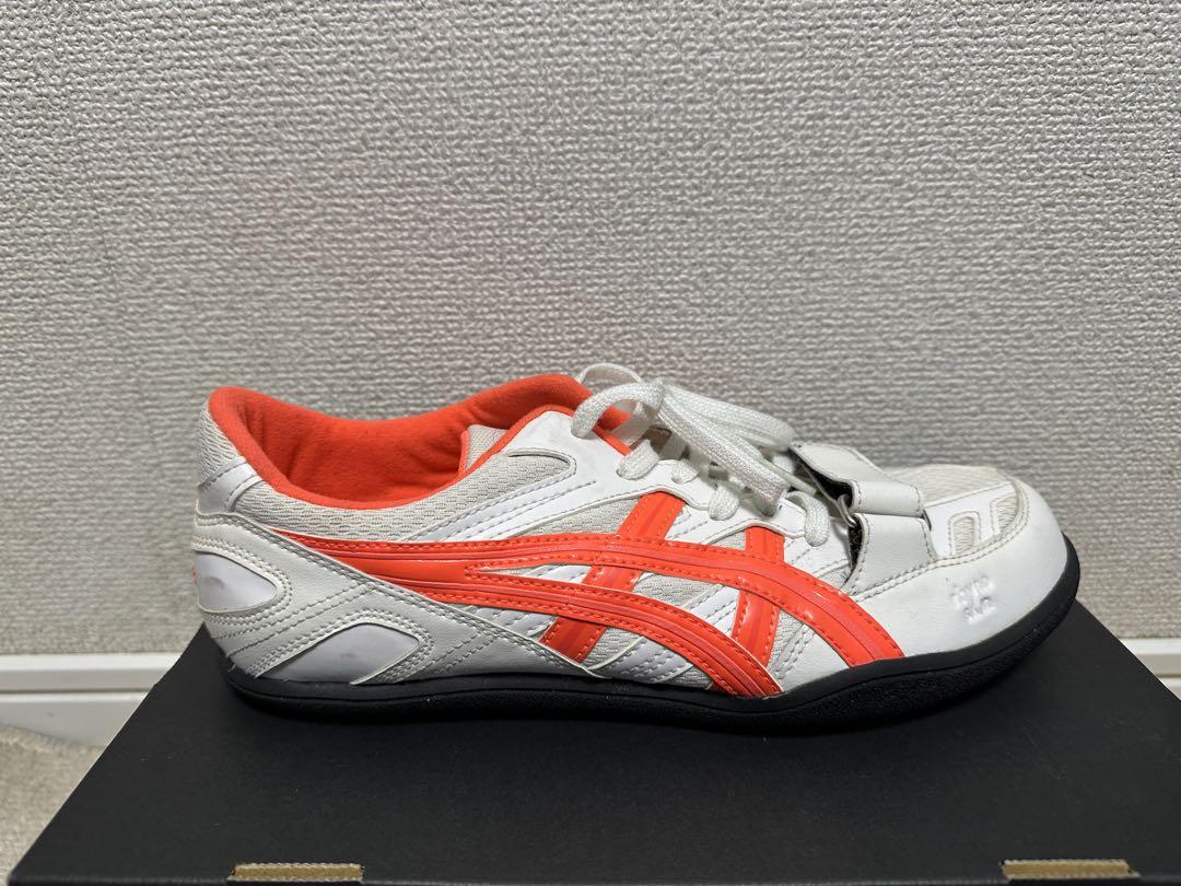 ASICS GEL-TACTIC スパイクシューズ ホワイト/オレンジ r400