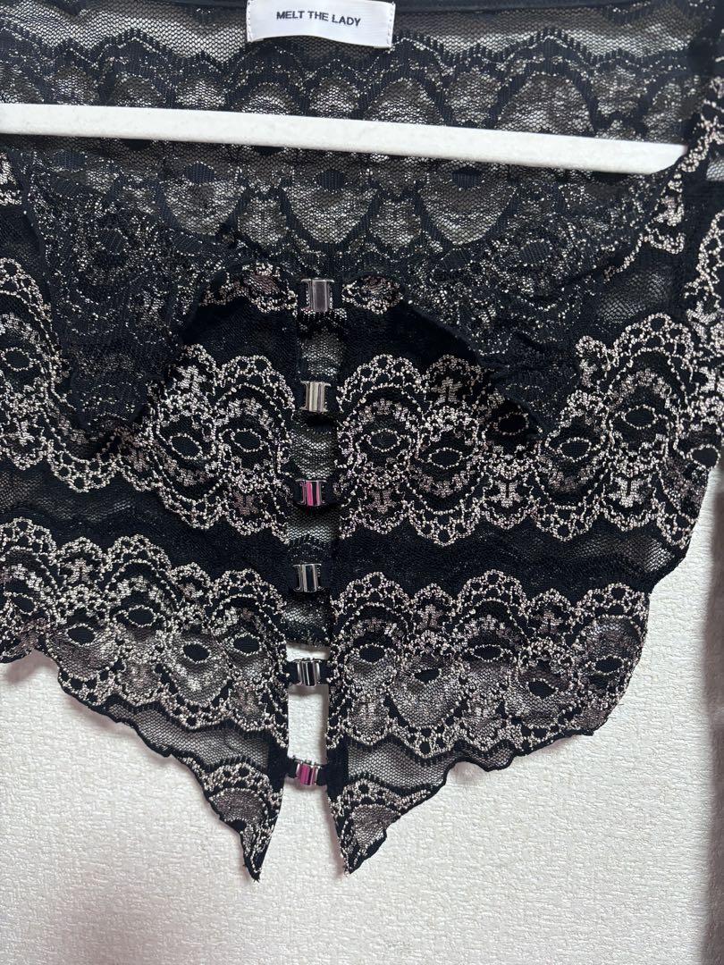 トップス melt the lady sheer hook butterfly tops