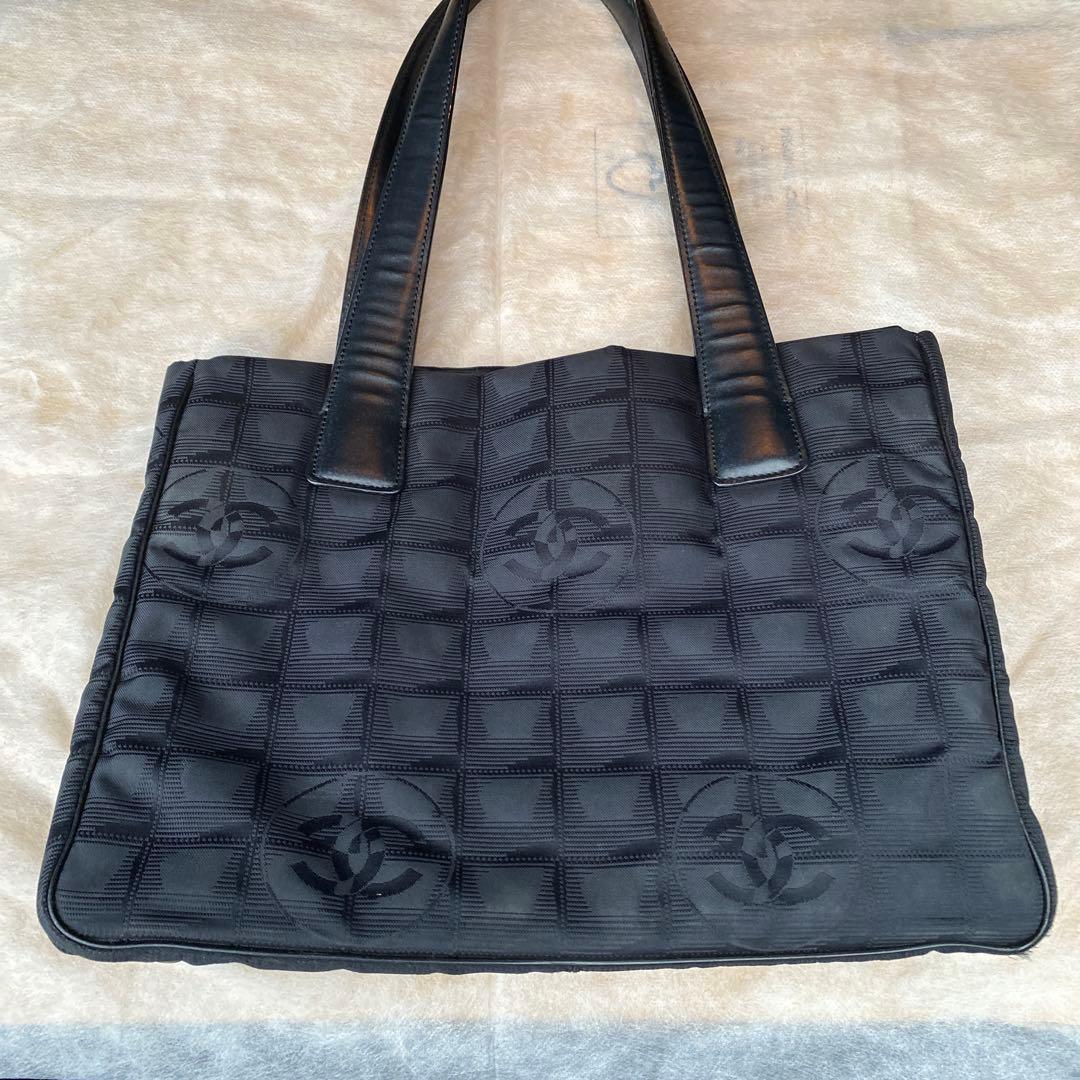 シャネル　CHANEL トラベルラインPM トートバッグ　黒