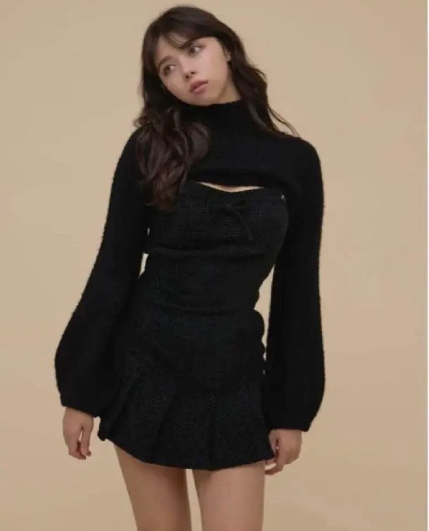 Twiggy tweed mini dress アンドマリー andmary SIZE ANDMARY