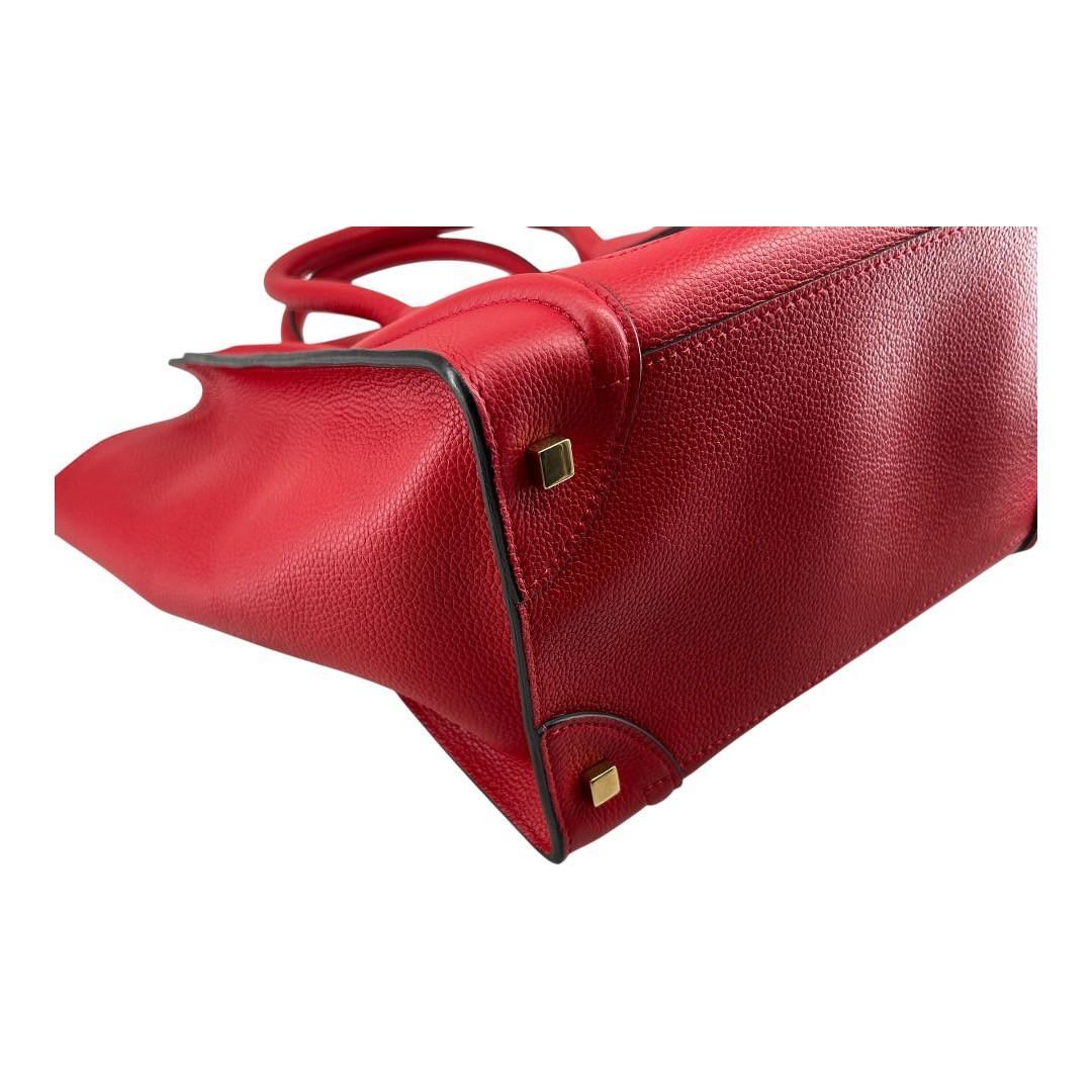 CELINE　レディース　ハンドバッグ　ラゲージ　ショッパー　レッド