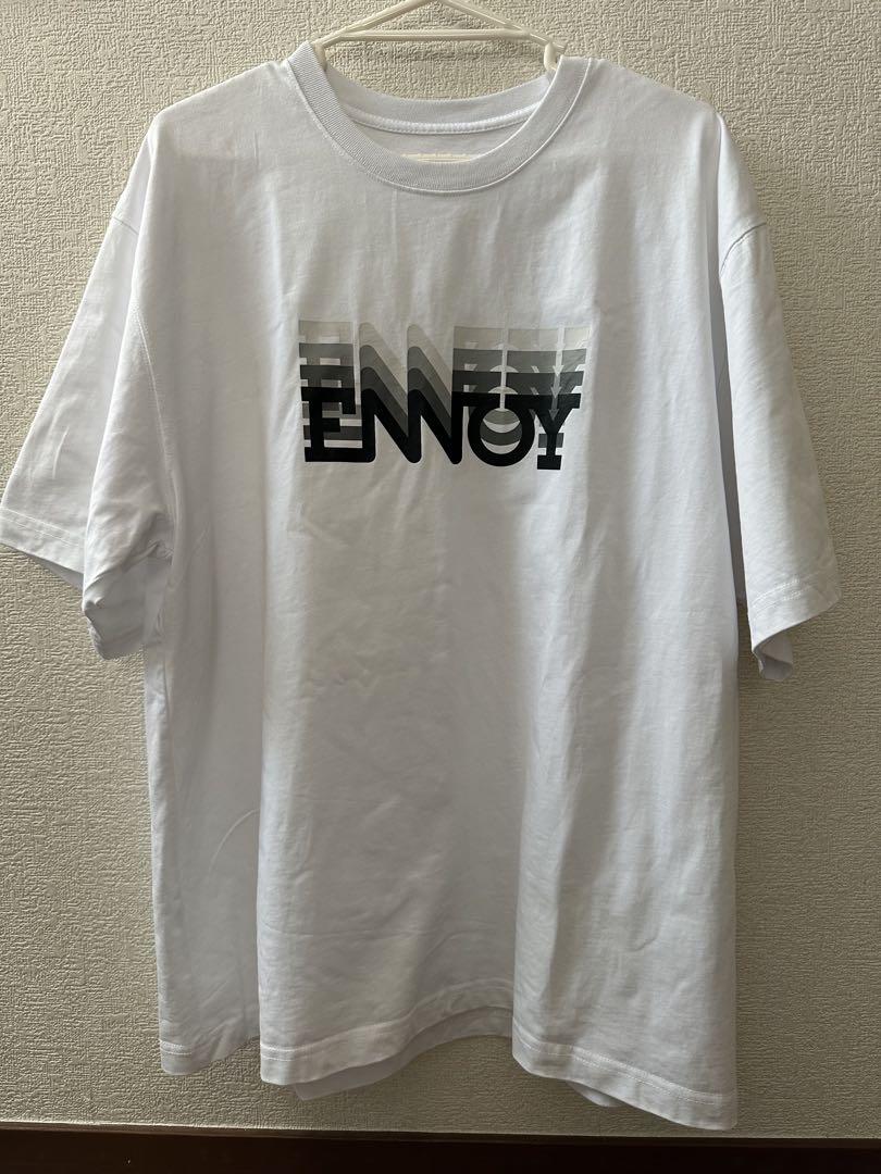 ENNOY ELECTRIC LOGO GRADATION SS TEE黒M