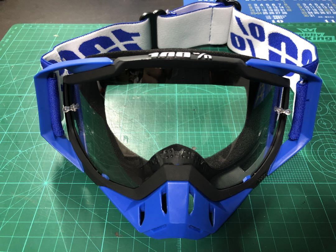 新品　100% オフロードゴーグル新品 モトクロス　スノボ スキー
