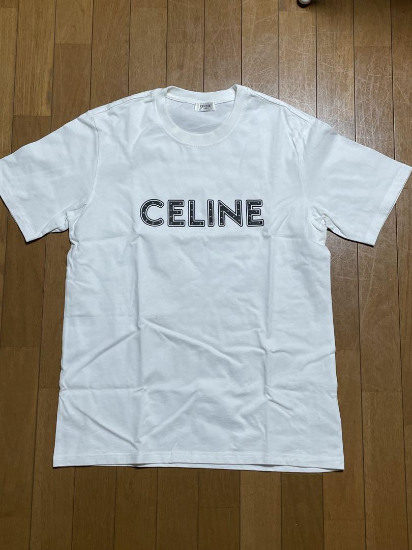 比較的美品 CELINE セリーヌ スタッズロゴ Tシャツ niceparfums.sio.cl