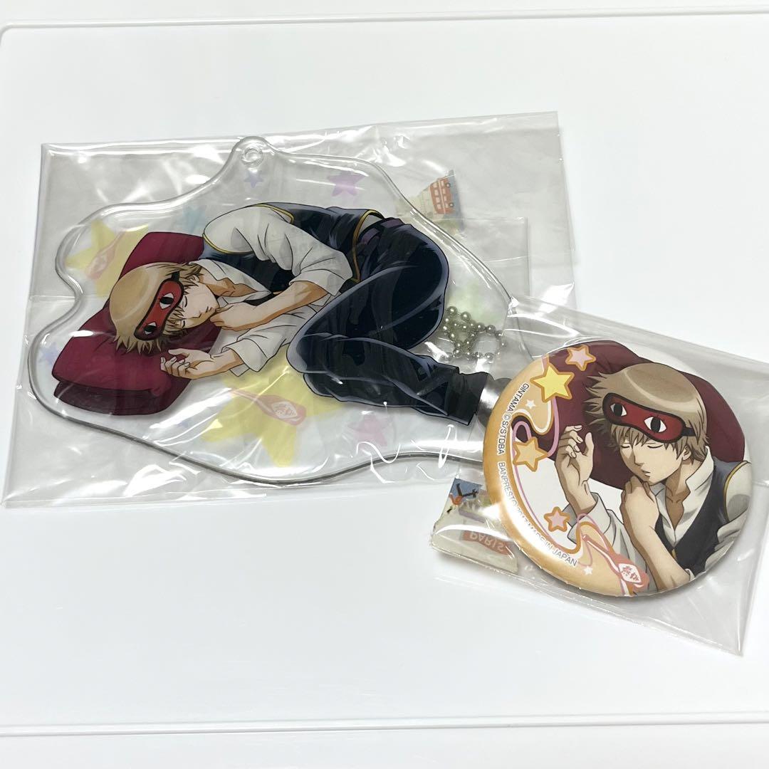 銀魂　一番カフェ　六角缶バッジ　坂田銀時　夏を過ぎても羽目を外しちゃいました 一番カフェ 銀魂 ～夏を過ぎても羽目を外しちゃいましたぁぁぁ