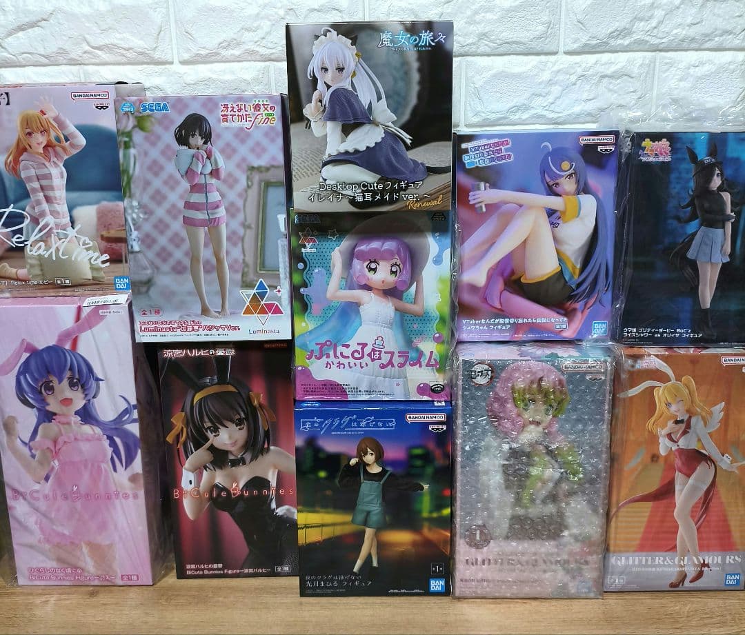 アニメキャラクターフィギュア 11個セット 美少女プライズフィギュアBANDAI