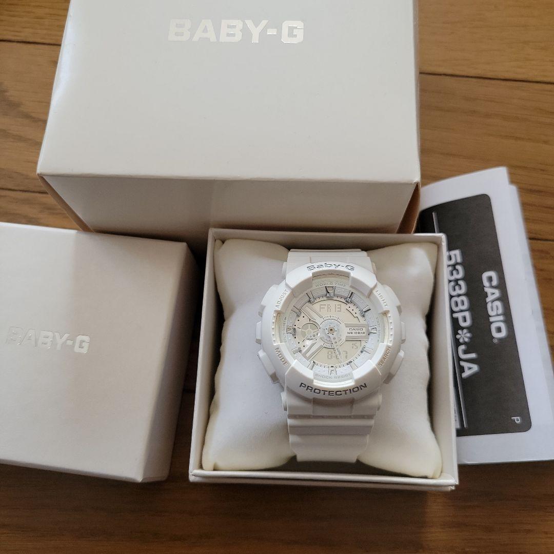 カシオ 腕時計 Baby-G BA-110 アナデジ 白 USED