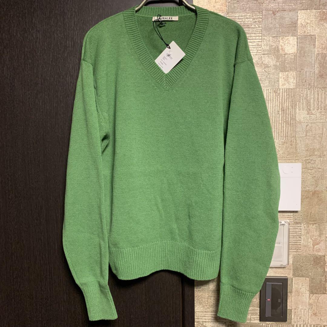 トップス auralee 25aw LIGHT CASHMERE KNIT P/O 3 LIGHT CASHMERE KNIT V-NECK P/O サイズ3 25aw Auralee 'Light
