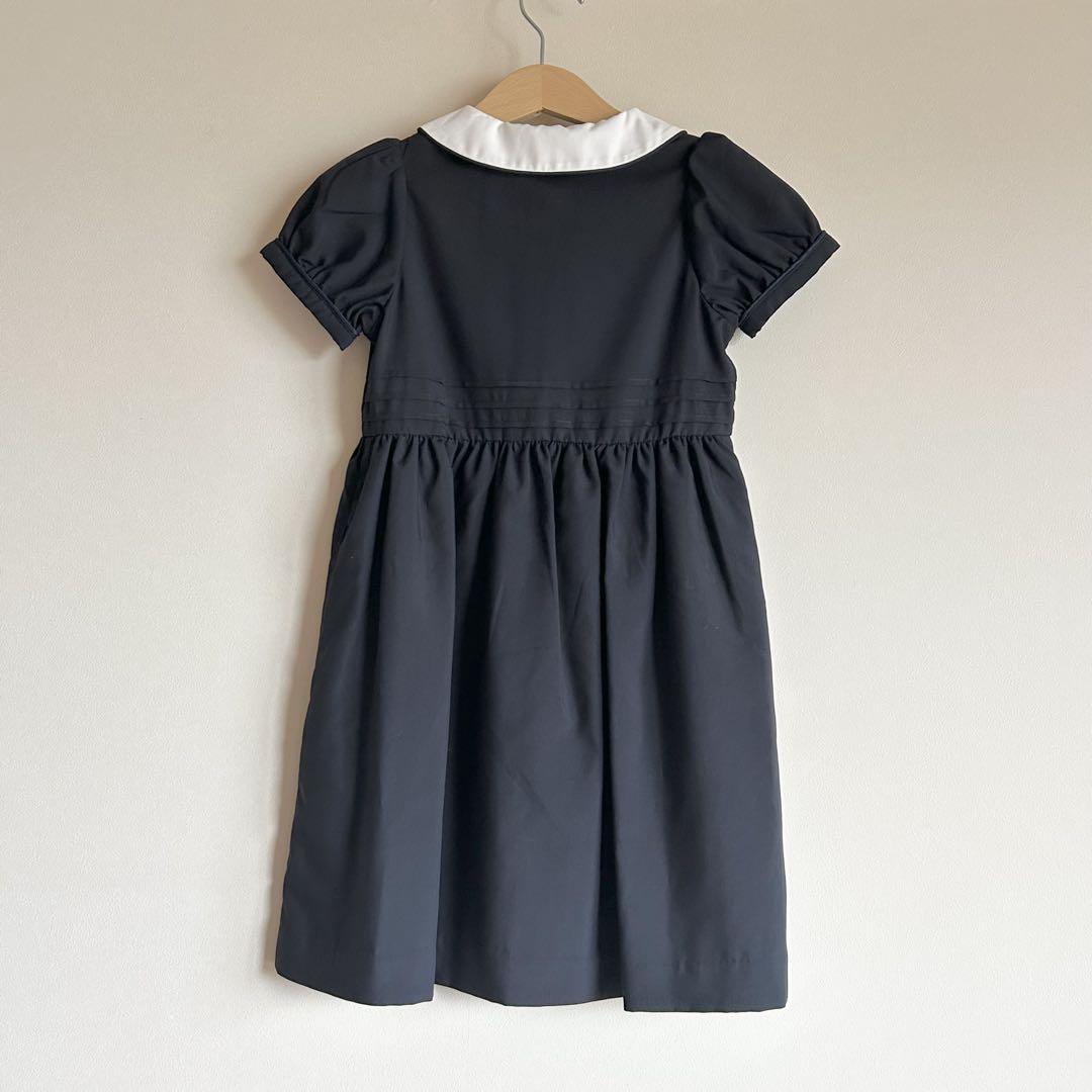 pom ponetteポンポネット 丸衿つきパフスリーブワンピース 110キッズ