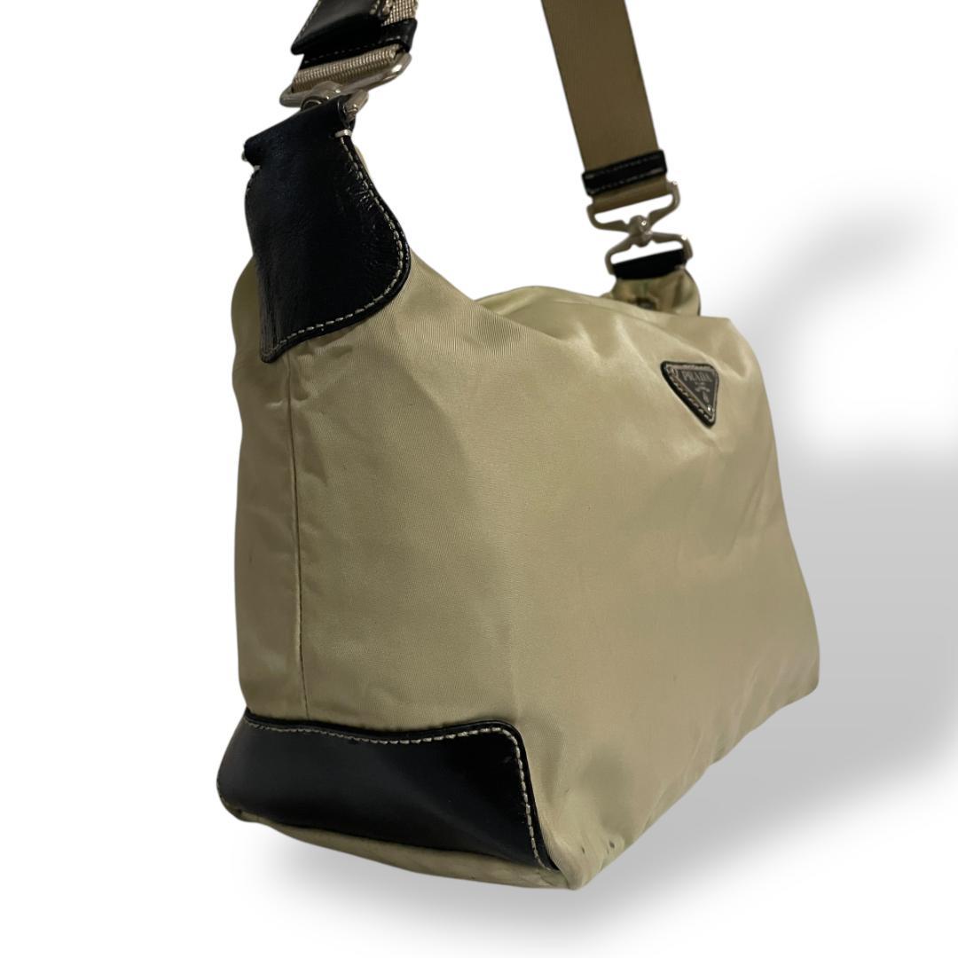 【格安出品】PRADA プラダ 三角ロゴ ポコノ ショルダーバッグ ベルト金具