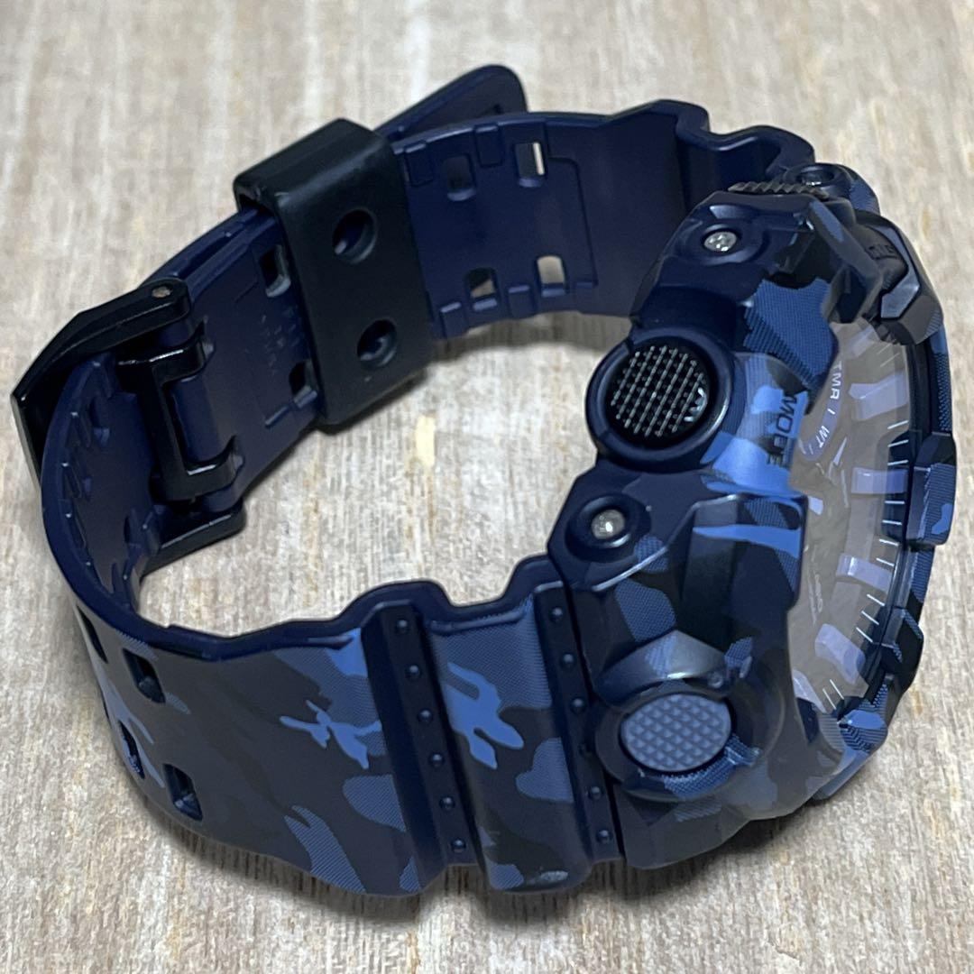【美品】G-SHOCK GA-700CMアナデジ／ブルーカモフラ／ビッグフェイス