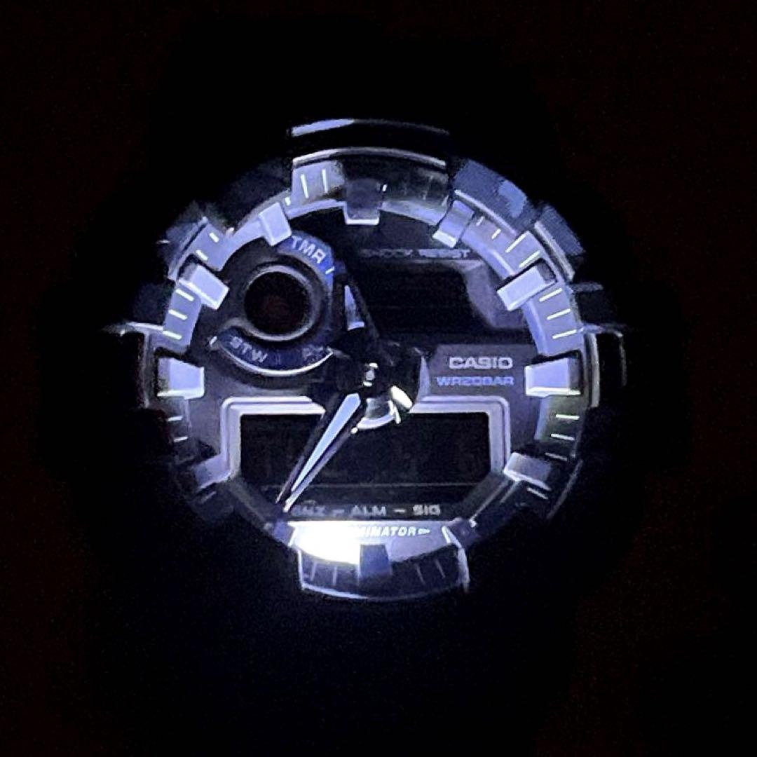 【美品】G-SHOCK GA-700CMアナデジ／ブルーカモフラ／ビッグフェイス