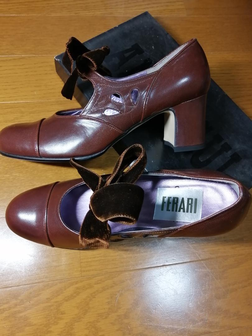 ANNA SUI ブラウン パンプス 中ヒール