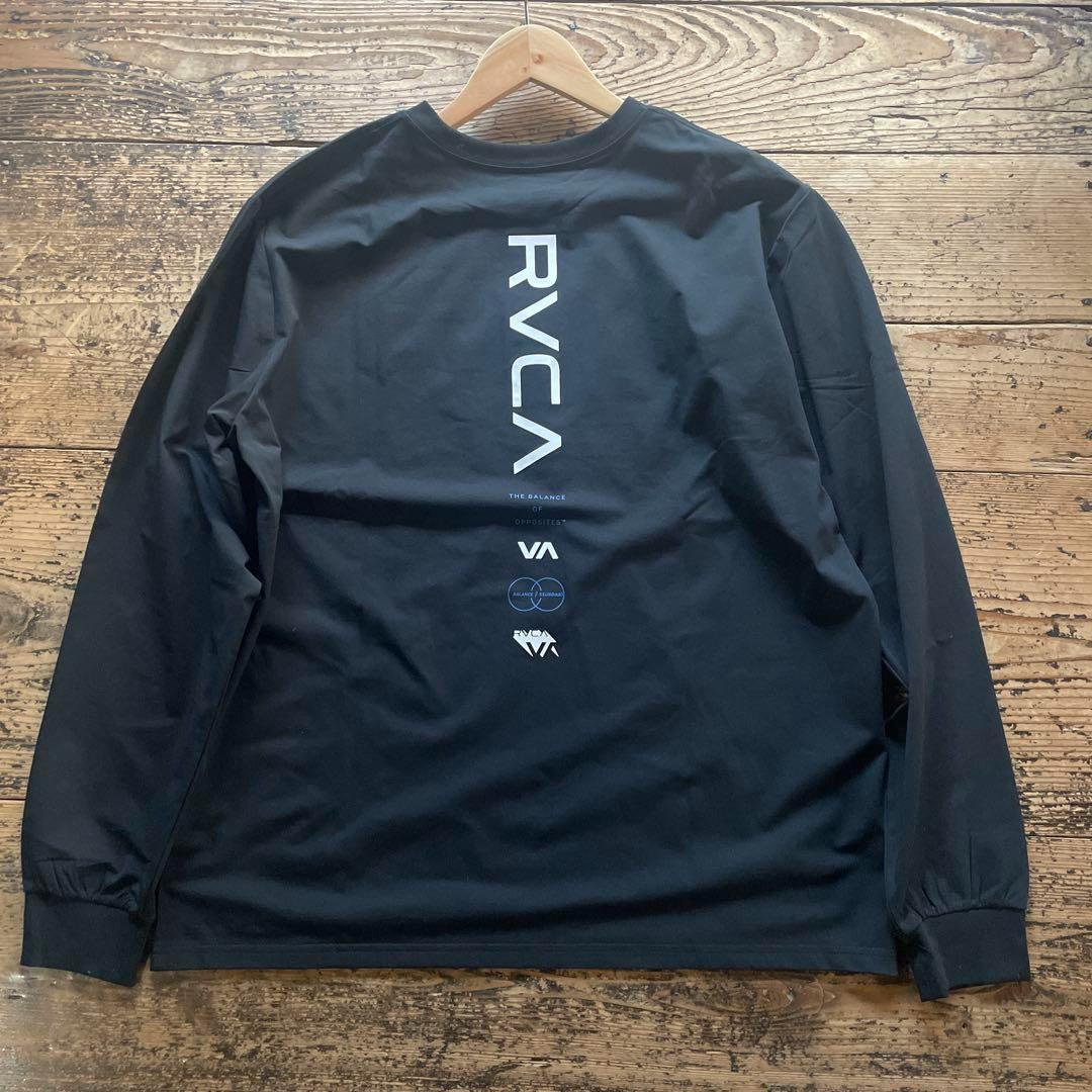 新品 RVCAルーカ　水陸両用サーフロンＴ　ロゴ　黒　Ｌ 25ss