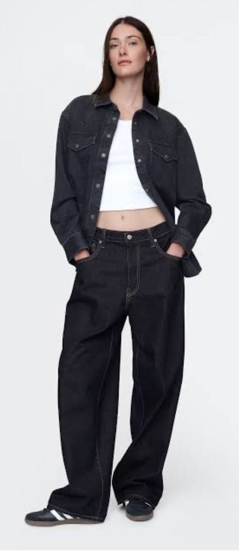 GAP スーパーバギーデニム 29/30ダークリンス