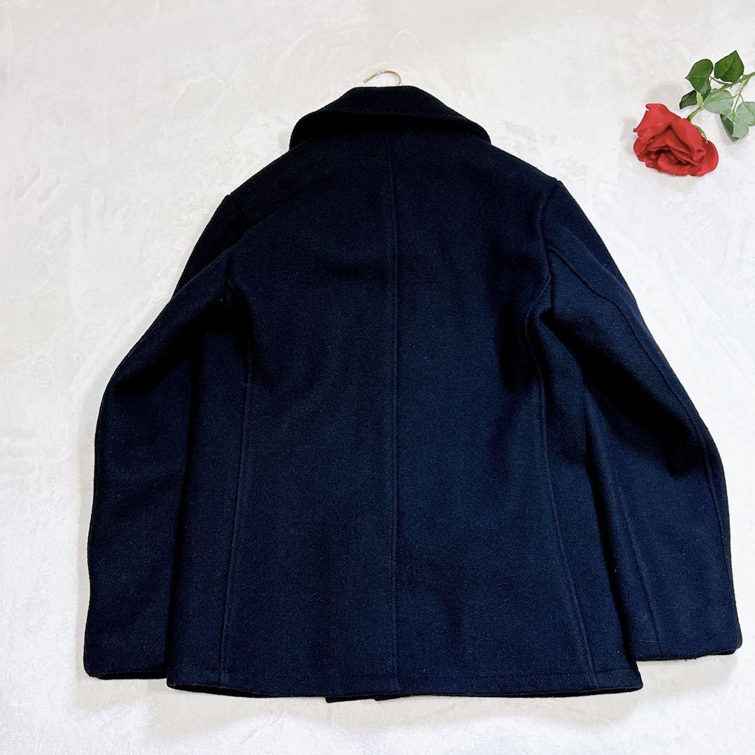 新品同様✨　schott stussy コラボ　ピーコート　ウール　ブラック