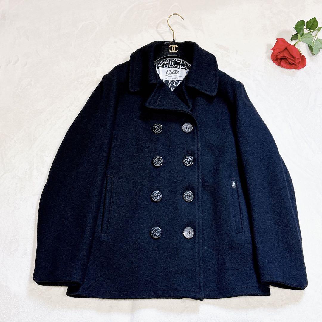 新品同様✨ schott stussy コラボ ピーコート ウール ブラック