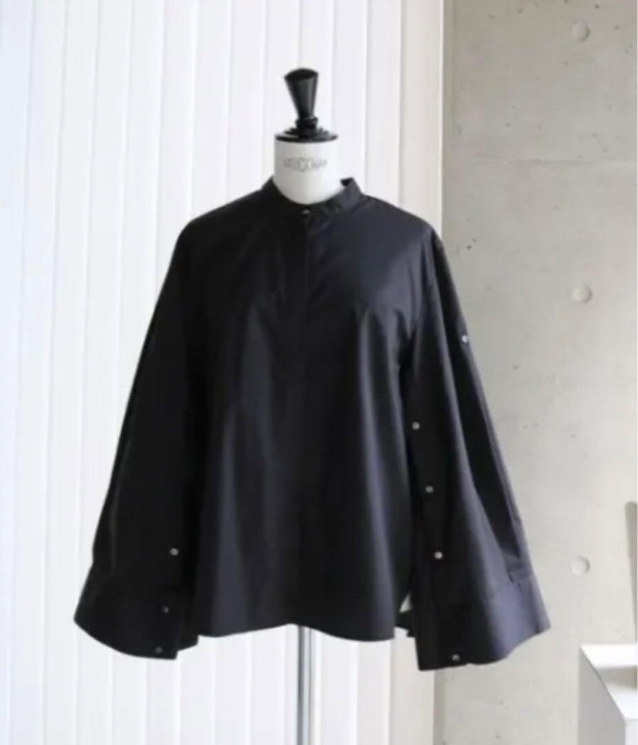新品❣️maison de rコットンケープシャツ　黒