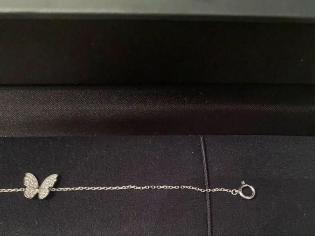 lk lkジュエリー バタフライブレスレットミニWGホワイトゴールド18k