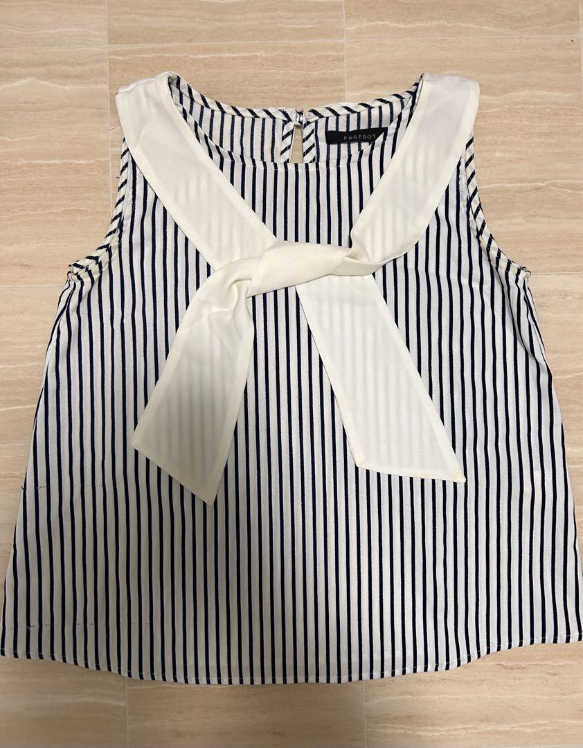 メルカリ Pageboy ページボーイ トップス ノースリーブ ストライプ リボン 青 シャツ ブラウス 半袖 袖なし 1 500 中古や未使用のフリマ メルカリ Pageboy ページボーイ トップス ノースリーブ ストライプ リボン 青 シャツ ブラウス 半袖 袖なし 1 500 中古や未使用のフリマ