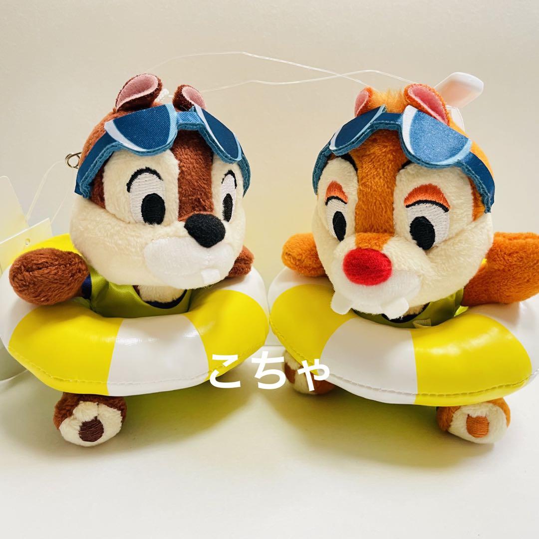 ディズニー スイスイサマー チップ デール ぬいぐるみバッジ