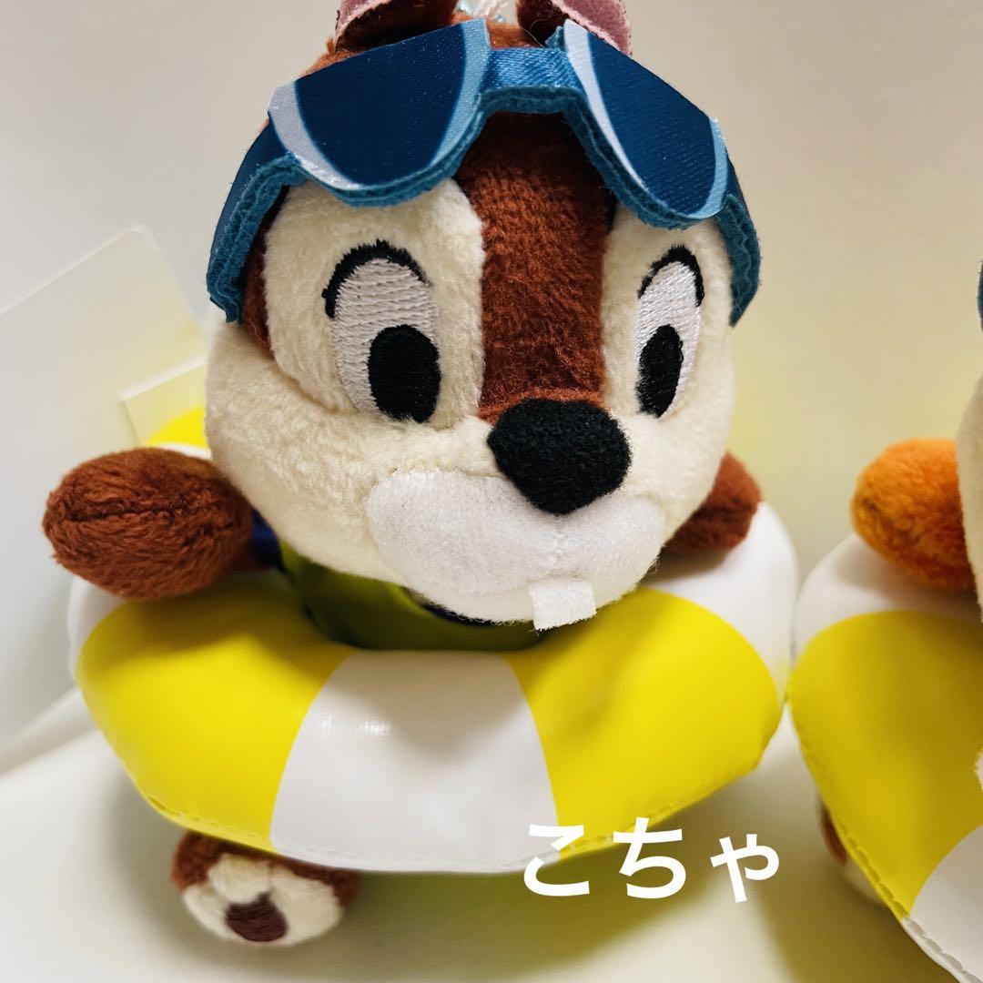 チップとデール　スイスイサマーぬいぐるみバッジとヘアゴムセット チップとデール スイスイサマーぬいぐるみバッジとヘアゴム