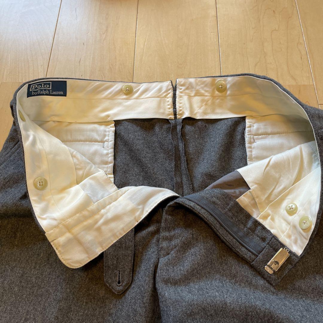 ラルフローレン ウールパンツ スラックス OVY ポロ 2タック