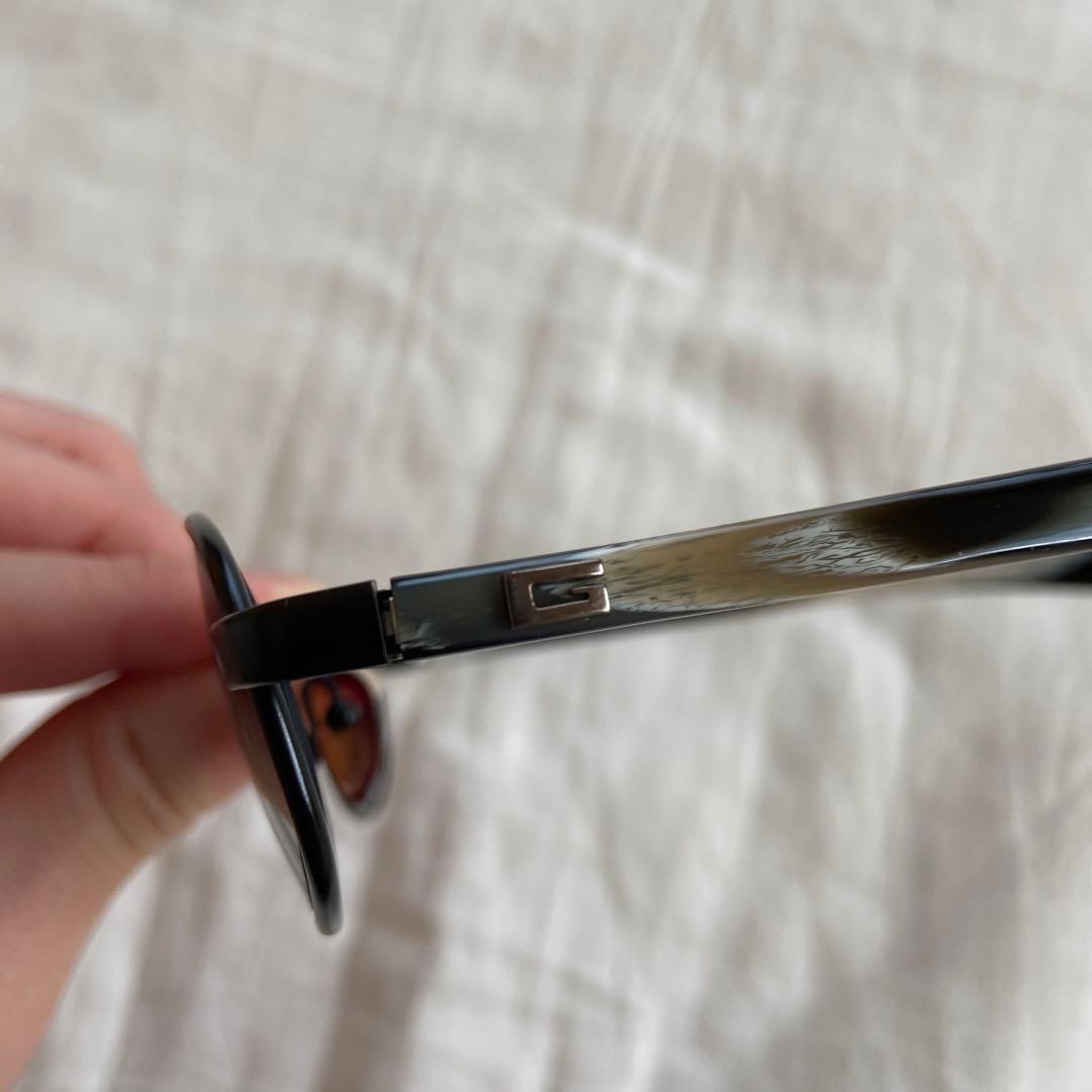 GUCCI ヴィンテージ 古い サングラス レンズ ダークブルー 黒 メンズ