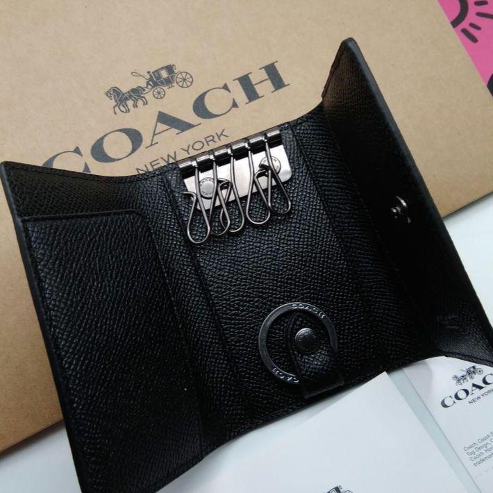 新品　COACH　キーケース　キーホルダー　メンズ　ブラック