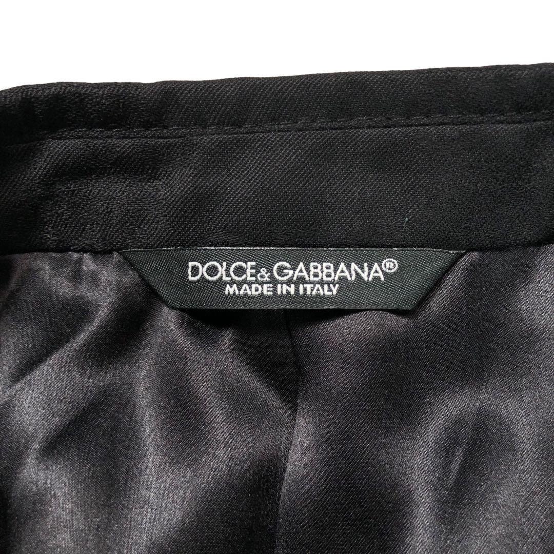 DOLCE&GABBANA ロゴ 総柄 ジャガード テーラードジャケット D&G