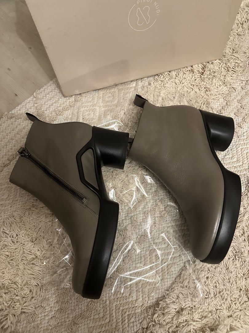 安価 ほぼ新品】【一度のみ着用】ECCO レザーブーツ 靴