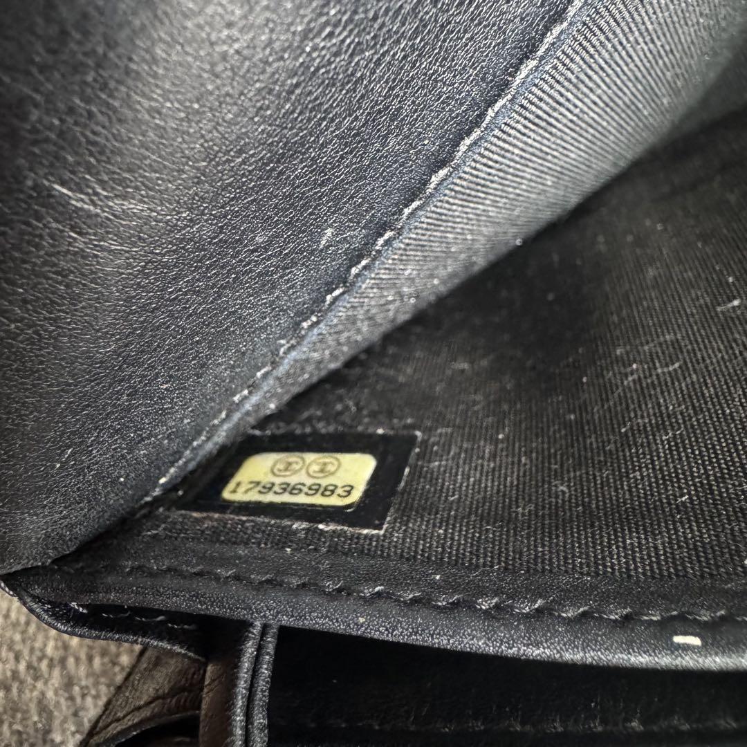 CHANEL ブラックレザー 長財布
