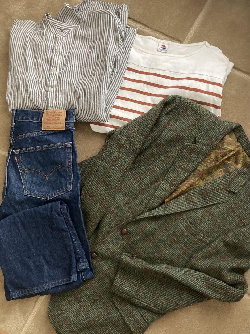古着セット Levi's 508 ツイードジャケット　カットソー　シャツ