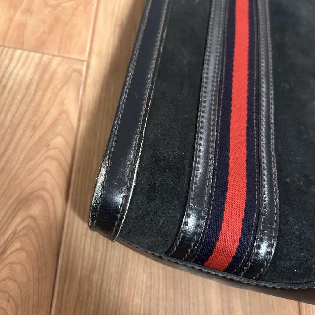 H001 【ヴィンテージ】オールドグッチ シェリーライン ネイビートートバッグ GUCCI グッチ ヴィンテージ オールドグッチ シェリーライン