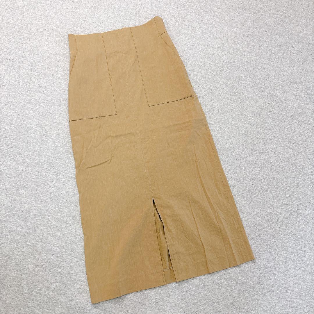 ロペ ポケット付きタイトスカート Mサイズ ブラウンM・ROPE