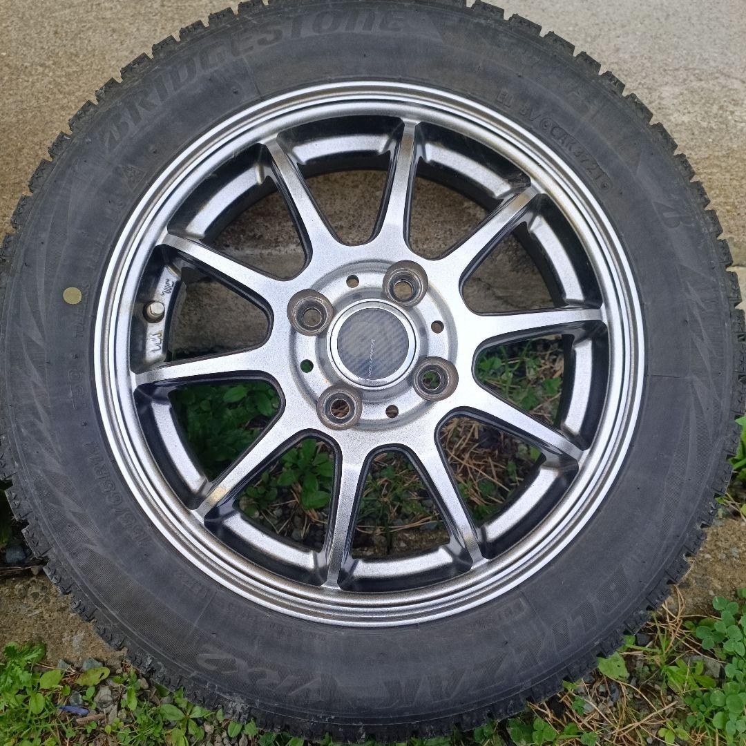 VRX2 155/65R14 スタッドレスタイヤホイールセット 4本カバー付き