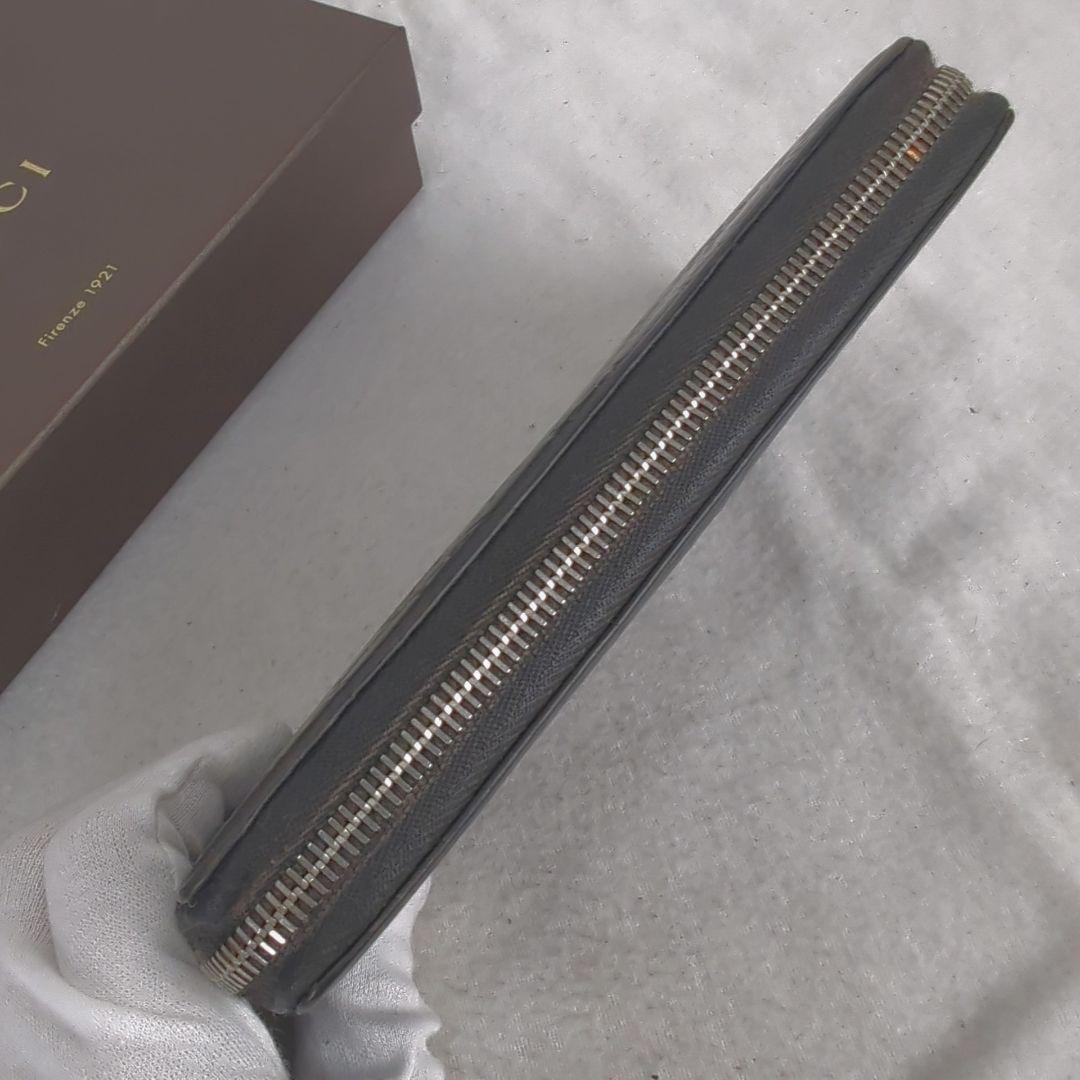 【良品】GUCCI グッチ 長財布 ラウンド ジップ ジッピー GG柄 ロゴ