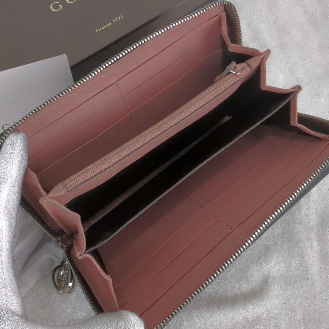 【良品】GUCCI グッチ 長財布 ラウンド ジップ ジッピー GG柄 ロゴ