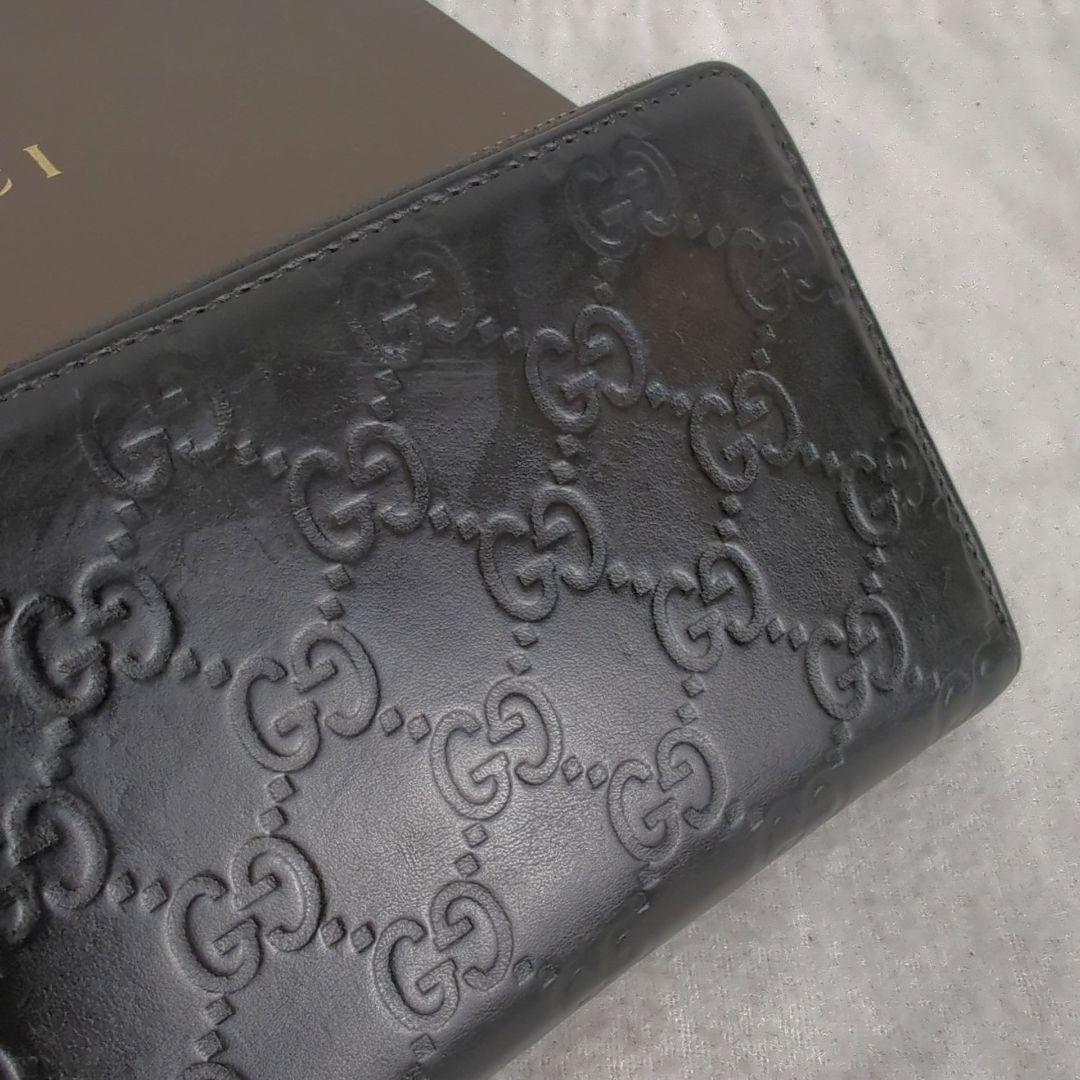 【良品】GUCCI グッチ 長財布 ラウンド ジップ ジッピー GG柄 ロゴ