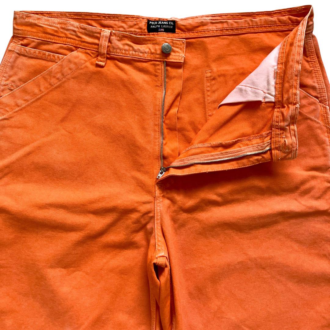 極太00s POLO JEANS ヘビーオンスダック地 ペインターショーツ 極太00s POLO JEANS ヘビーオンスダック地 ペインターショーツ