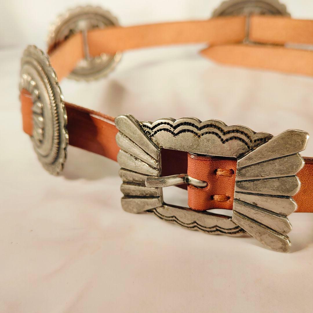 【新品極美品】RIVOLTA×JOKER イタリア製高級本革コンチョベルト 85