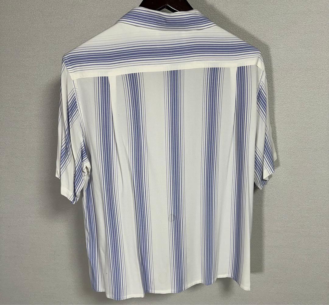 WACKO MARIA/STRIPED OPEN COLLAR SHIRT