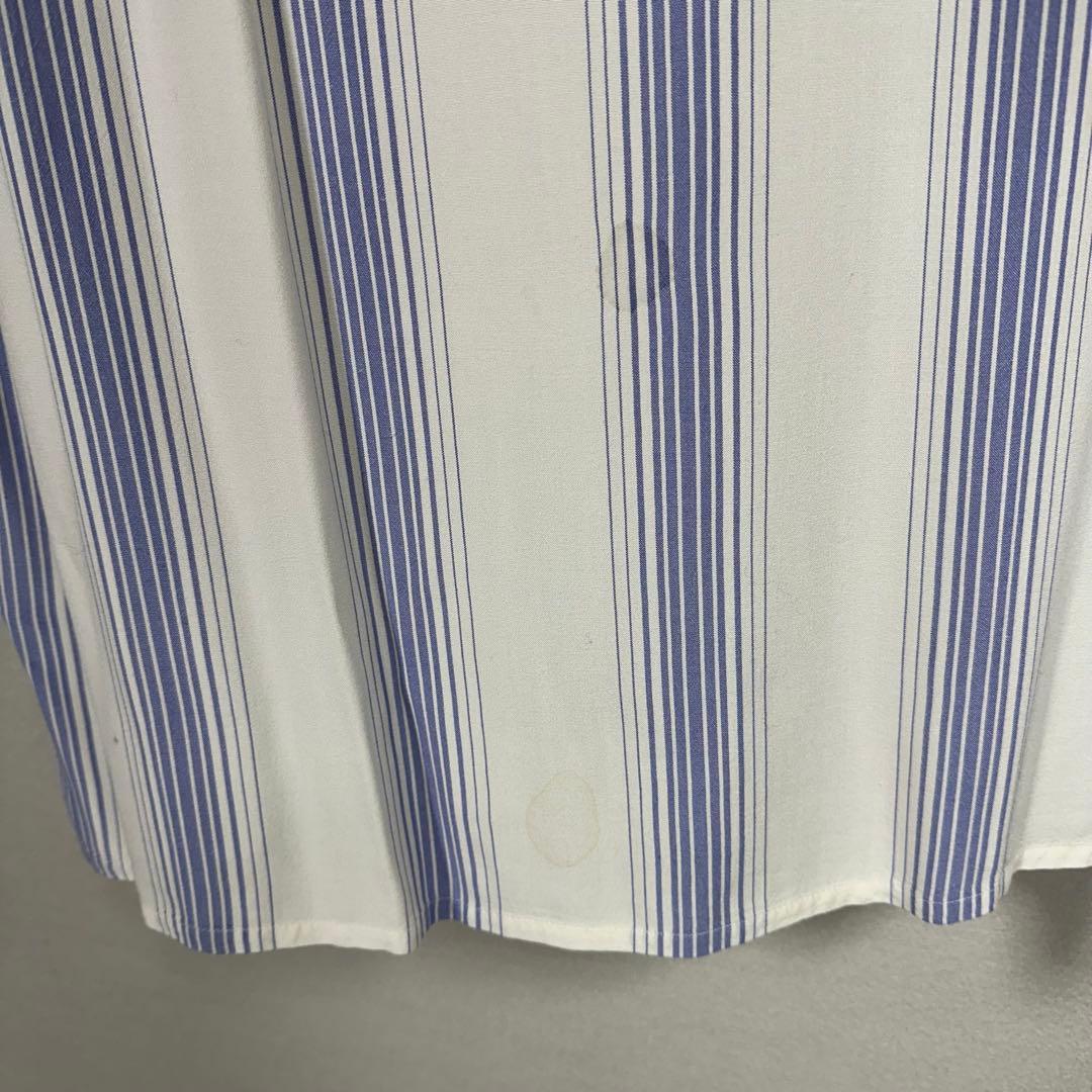 WACKO MARIA/STRIPED OPEN COLLAR SHIRT