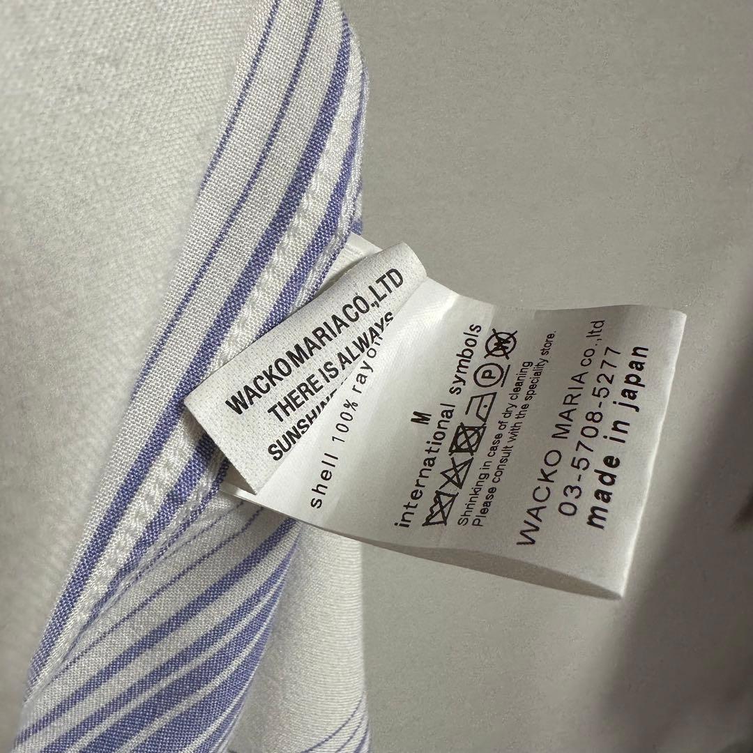 WACKO MARIA/STRIPED OPEN COLLAR SHIRT