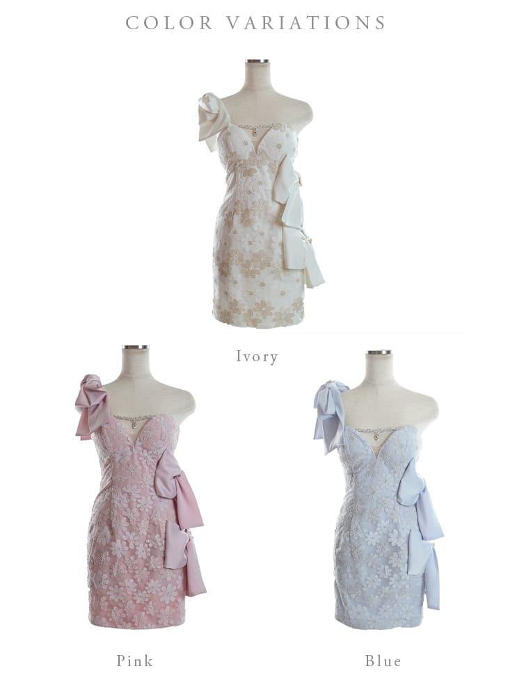 【完売品】ROBE de FLEUR　フラワーリボンワンショルダードレス
