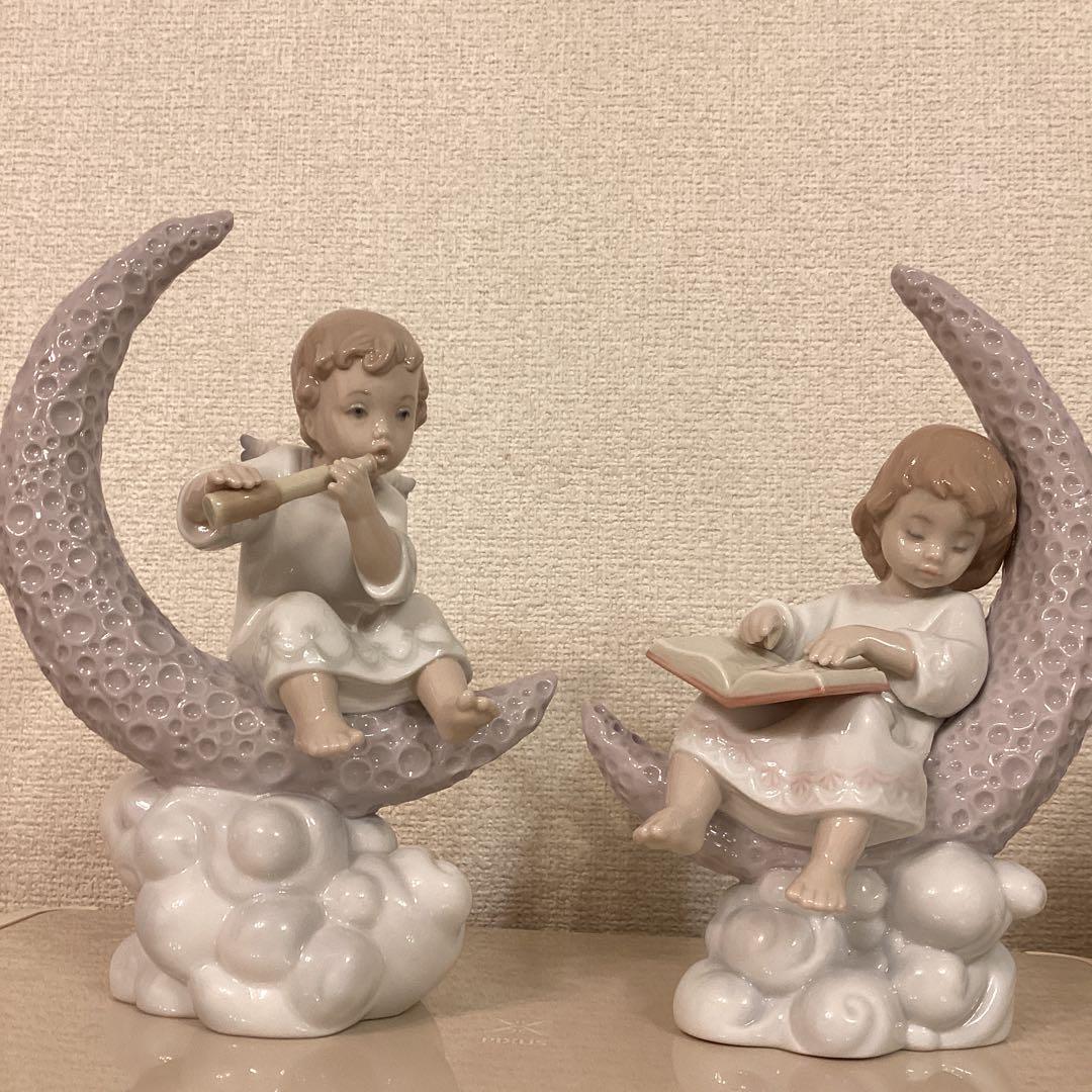 リヤドロ　星を探検する　月でうたた寝　2体セット