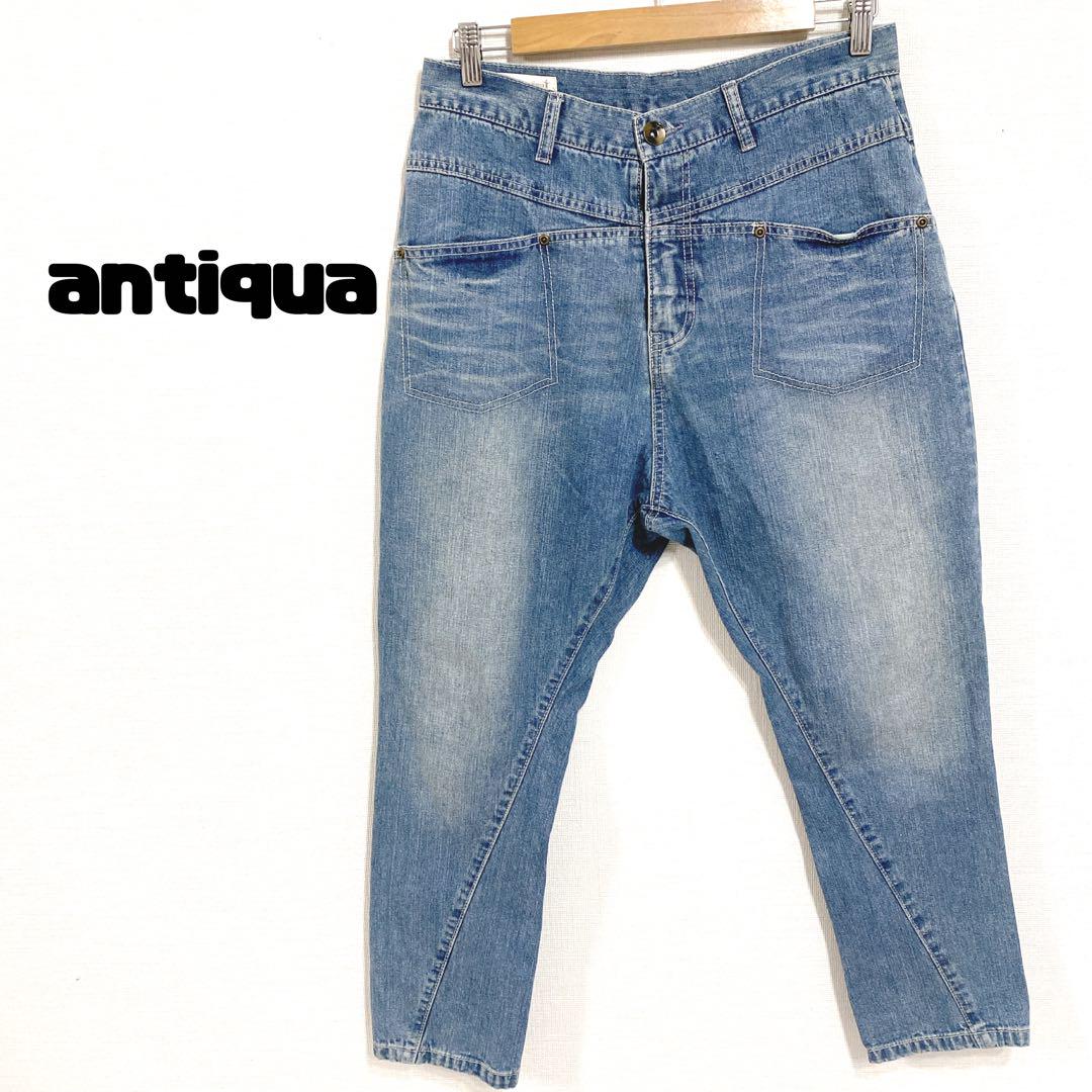 【人気デザイン】antiquaアンティカ　 サルエルデニム テーパード