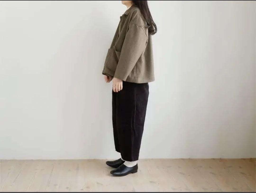 休日と詩　ニューボンボンパンツ　コーデュロイ　ブラック