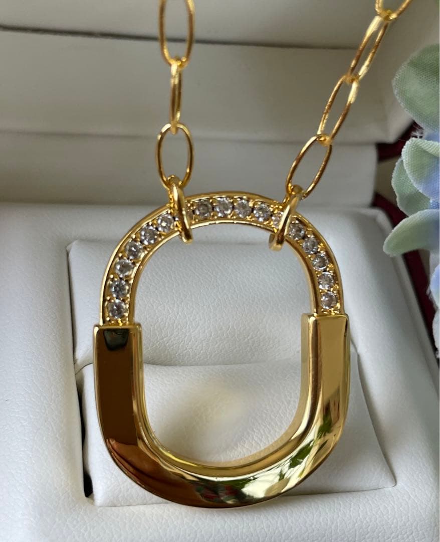 最高品質✨ロックネックレス✨至高✨イエローゴールド モアサナイト CZダイヤ